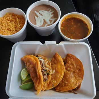 Lazo's Taco Shack - Birria Tacos with rice, beans, and consomme'(you dip the Birria tacos in the consomme'). - Tacos Near Me - Milwaukee, Wisconsin Lazo's Taco Shack - Birria Tacos with rice, beans, and consomme'(you dip the Birria tacos in the consomme'). - Tacos Near Me - Milwaukee, Wisconsin