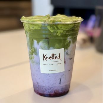 Cafe Knotted Arts District - Blueberry Matcha - Donuts Near Me - Los Angeles, California Cafe Knotted Arts District - Blueberry Matcha - Donuts Near Me - Los Angeles, California