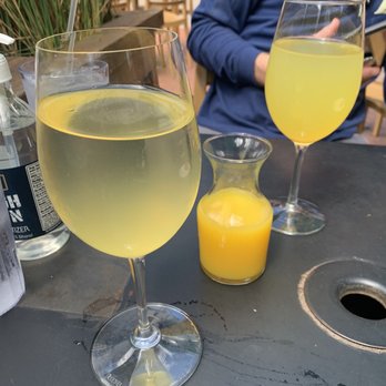 State & Allen - Double mimosa with juice on side - American Near Me - Dallas, Texas