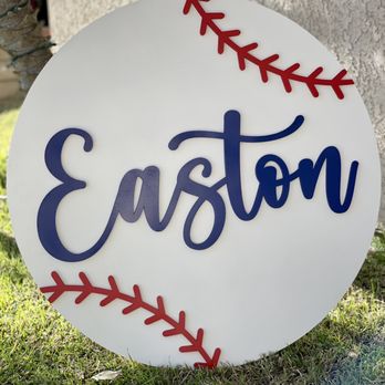 The Burners' Society - Custom made baseball for a baby shower - Engraving Near Me The Burners' Society - Custom made baseball for a baby shower - Engraving Near Me