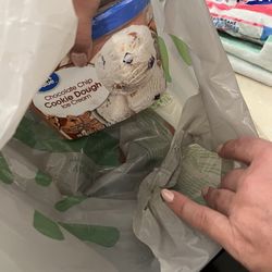 Walmart Supercenter - Ice cream container in bag with chicken blood. GROSS