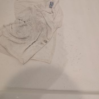 Flamingo Las Vegas - What the maintenance guy left in our shower after leaving at almost 10PM with the shower still not working. Dirty bootprint towels. - Hotels Near Me - Las Vegas, Nevada
