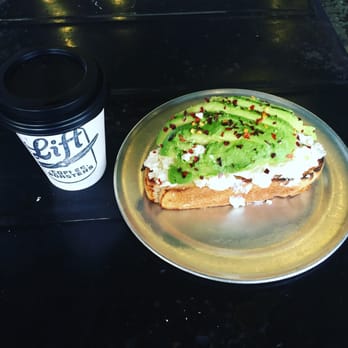 Lift Coffee Roasters - Gibraltar coffee and avocado toast with goat cheese! - Coffee & Tea Near Me - Riverside, California Lift Coffee Roasters - Gibraltar coffee and avocado toast with goat cheese! - Coffee & Tea Near Me - Riverside, California