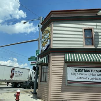 Tony Packo's - Cross street signs showing the original location - Hot Dogs Near Me - Toledo, Ohio