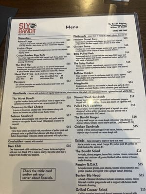 Menu photo 7 Sly Bandit Brewing Company Wilton, CT