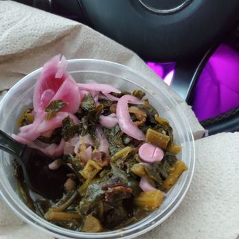 Edge Craft Barbecue - Collard greens with Pickled onions - Barbeque Near Me - Oklahoma City, Oklahoma Edge Craft Barbecue - Collard greens with Pickled onions - Barbeque Near Me - Oklahoma City, Oklahoma