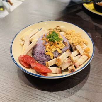 Buon Me Cafe - 34. Mixture Salty Steamed Sticky Rice (Purple/White). Xi Mặn Thập Cẩm (Cẩm/Thường) - Coffee & Tea Near Me - San Jose, California Buon Me Cafe - 34. Mixture Salty Steamed Sticky Rice (Purple/White). Xi Mặn Thập Cẩm (Cẩm/Thường) - Coffee & Tea Near Me - San Jose, California