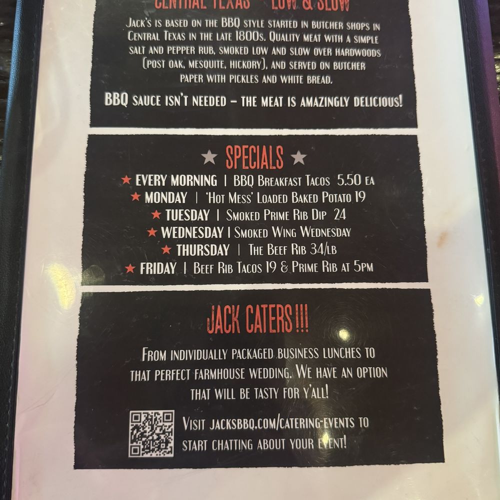 Jack's BBQ - Bellevue - Specials Menu - Cocktail Bars Near Me - Redmond, Washington