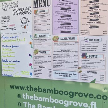 The Bamboo Grove - Food truck menu - Nurseries & Gardening Near Me - Davie, Florida
