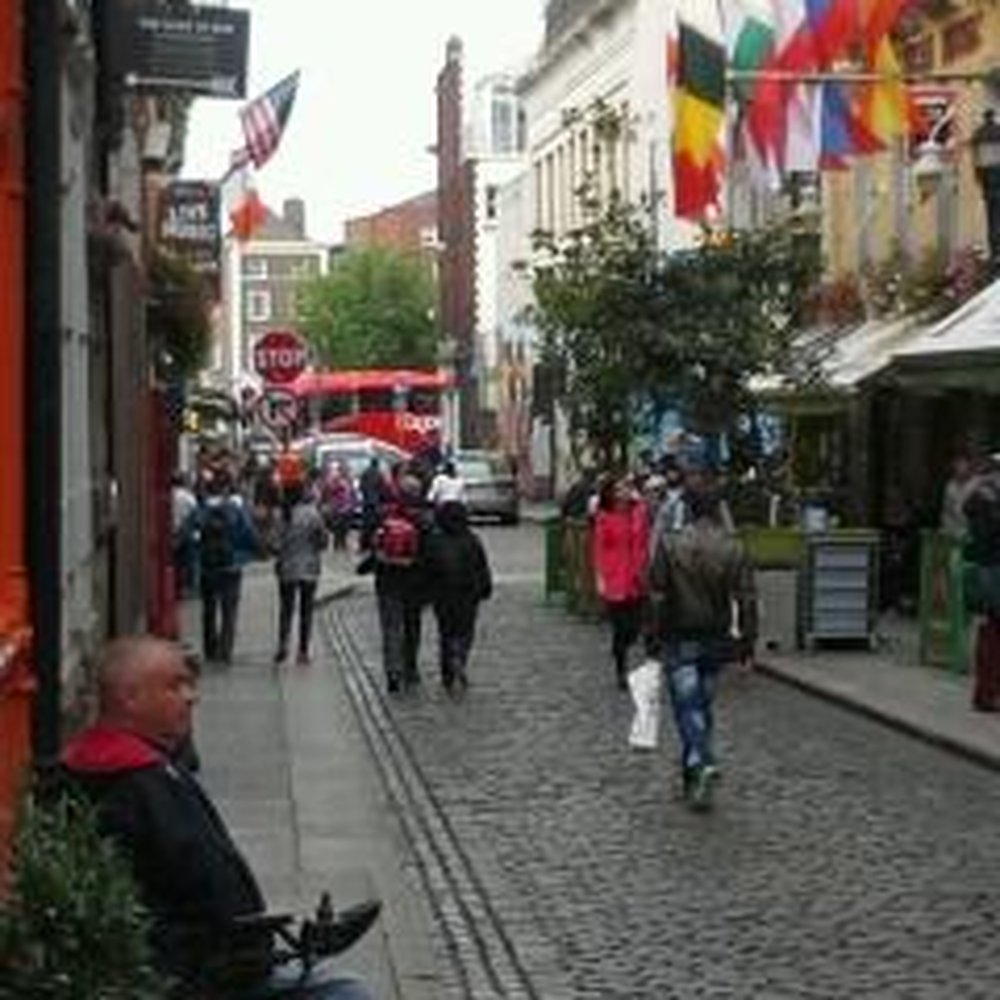Temple Bar Square - One of the streets in the Temple Bar area before the crowds. It will be wall to wall people soon! - Local Flavor Near Me - Dublin, D Temple Bar Square - One of the streets in the Temple Bar area before the crowds. It will be wall to wall people soon! - Local Flavor Near Me - Dublin, D