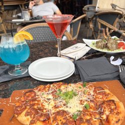 Blue Martini Lounge - Pepperoni flatbread and lollipop lamb chops...sooo good.