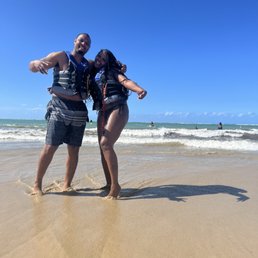 Nice Beach with Jetski's in the background