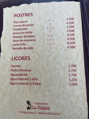 Menu photo 3 La Aldaba Salamanca, SA