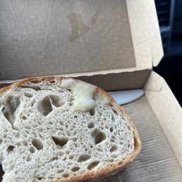 Sourdough chilled cheese AKA soggy-dough. Not crispy.