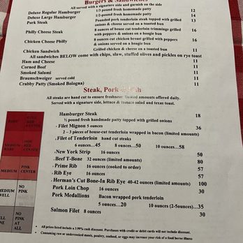 Herman's Ribhouse - Menu as of 02/2024 - Barbeque Near Me - Fayetteville, Arkansas