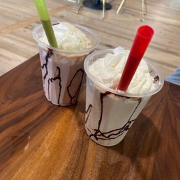 two cups of ice cream