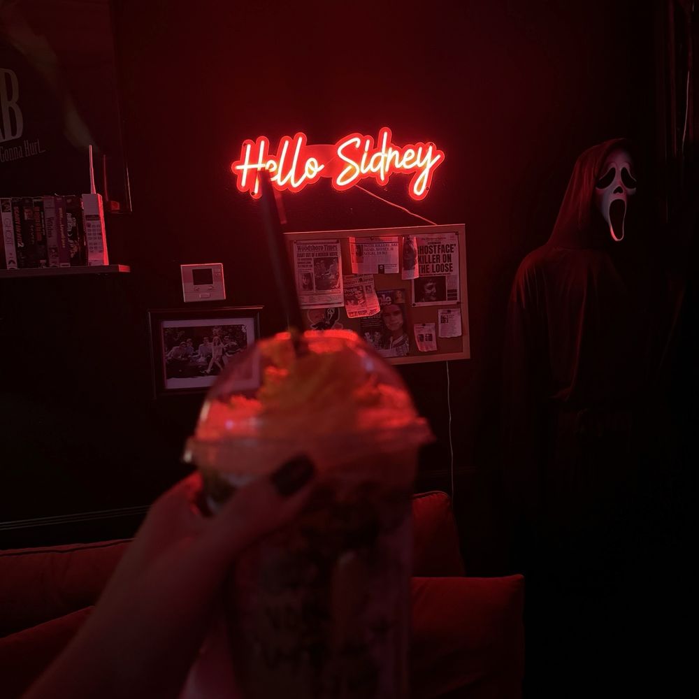 Roast The Dead Coffee - Neon sign and my drink - Coffee & Tea Near Me - Riverside, California Roast The Dead Coffee - Neon sign and my drink - Coffee & Tea Near Me - Riverside, California