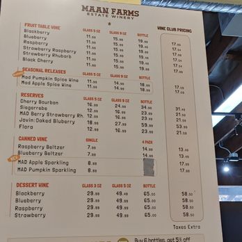 Maan Farms - Wine prices - Farmers Market Near Me - Abbotsford, British Columbia