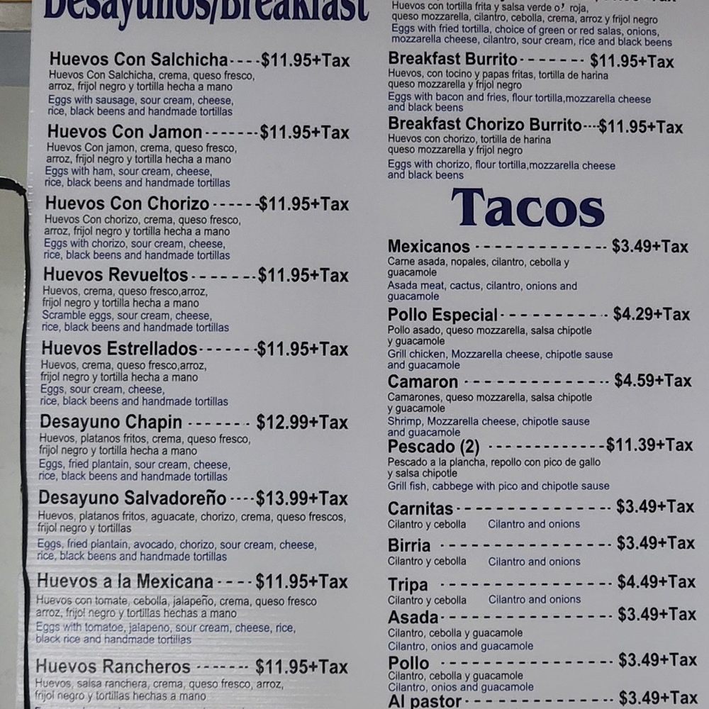 El Chapin Taco - Menu May 2025 - Tacos Near Me - Lake Elsinore, California