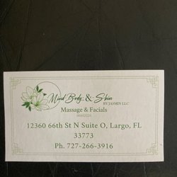 Mind Body & Skin by Jasmin - Jasmin's business card