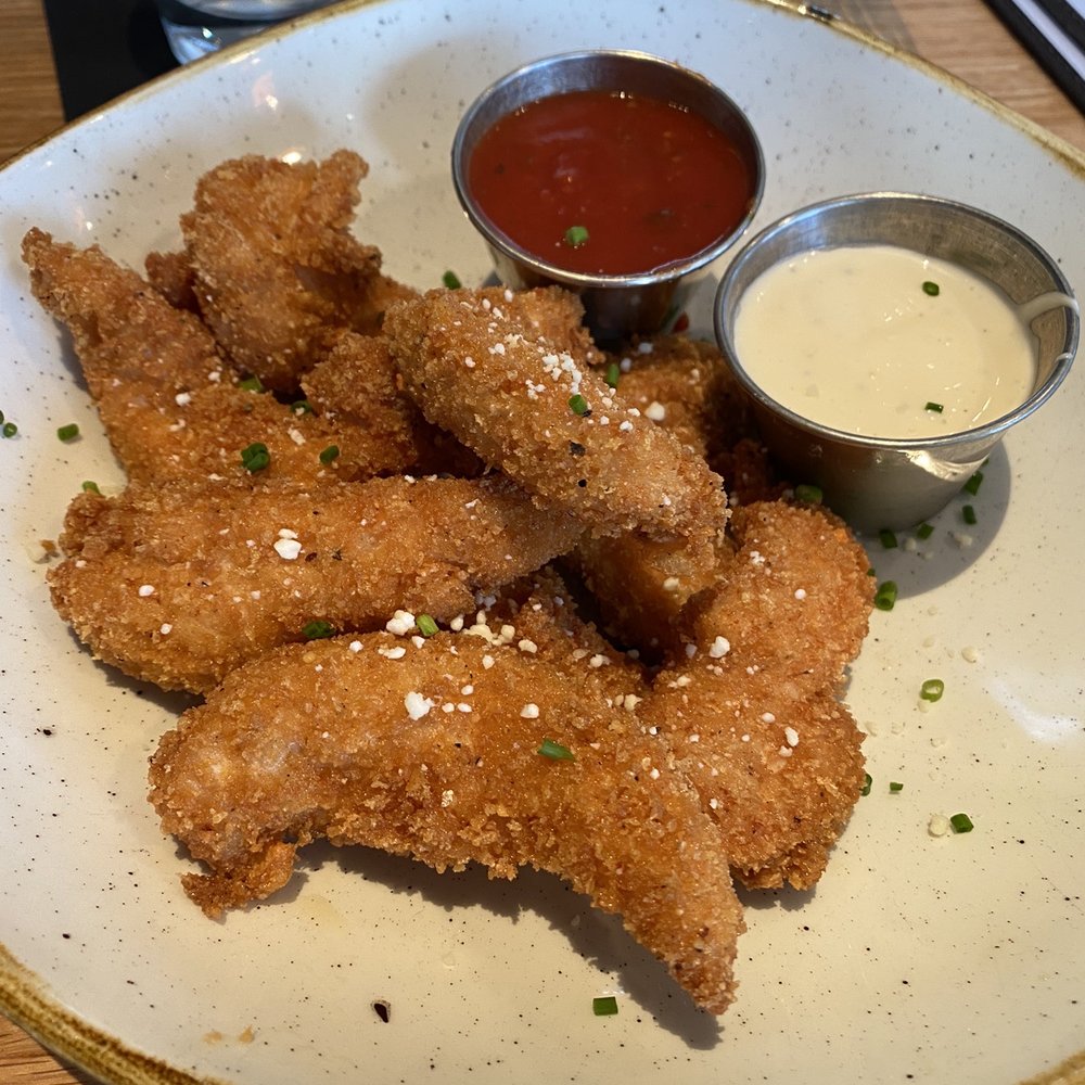 The Cottage Wellesley - Garlic Parmesan Crusted Chicken Appetizer - New American Near Me - Wellesley, Massachusetts The Cottage Wellesley - Garlic Parmesan Crusted Chicken Appetizer - New American Near Me - Wellesley, Massachusetts
