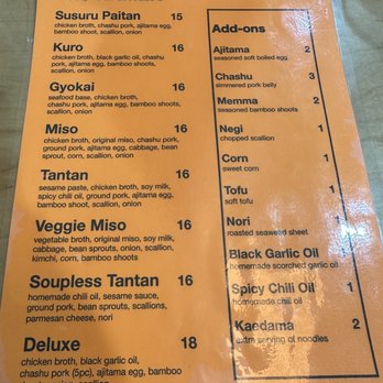 Susuru Ramen - Food menu - Ramen Near Me - Astoria, New York Susuru Ramen - Food menu - Ramen Near Me - Astoria, New York