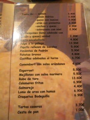 Menu photo 1 Bodeguilla del Gato Valencia, V