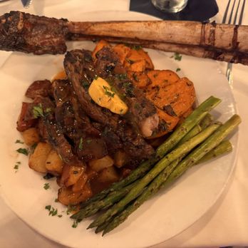 Catherine's Restaurant - Half of the Tomahawk for 2. Took the other half to go. - Caribbean Near Me - Laurel, Maryland
