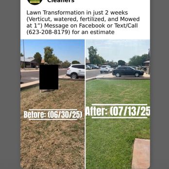 Monsoon - Lawn transformation in 2 weeks - Lawn Services Near Me - Litchfield Park, Arizona Monsoon - Lawn transformation in 2 weeks - Lawn Services Near Me - Litchfield Park, Arizona