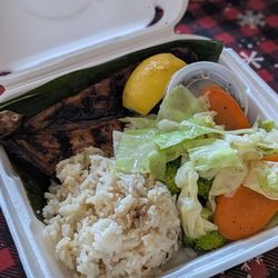 Bulan Filipino Grill - Bangus (boneless) with garlic fried rice and veggies!
