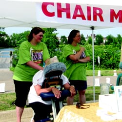 Healing Palms Spa & Massage - Naomi Thompson doing chair massage for the annual Relay for Life in Austin MN 2009.  All proceeds were donated to the Relay .