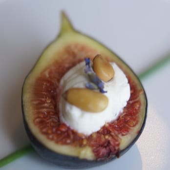 Zenbelly Catering - fresh fig with 2 cheeses, pine nuts & lavender - Caterers Near Me Zenbelly Catering - fresh fig with 2 cheeses, pine nuts & lavender - Caterers Near Me