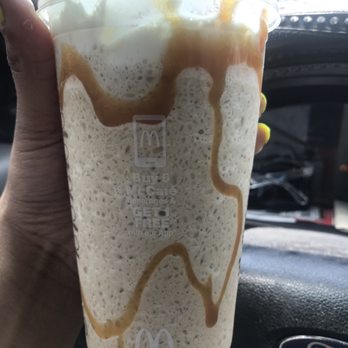 McDonald's - This is the Carmel frappe that's so fully of uncrushed ice it can't even be sucked through the straw!!! - Fast Food Near Me - Charlotte, North Carolina