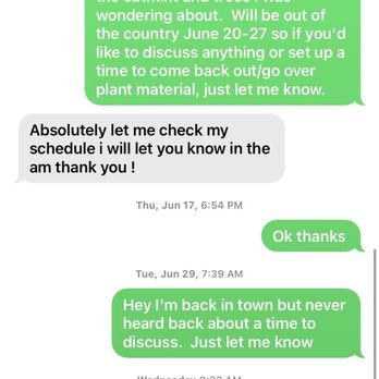 Highlight Landscaping - a text message from a customer - Landscaping Near Me Highlight Landscaping - a text message from a customer - Landscaping Near Me