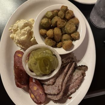 J Cody's Steaks and BBQ - 2 meat plate with sides - Barbeque Near Me - Bryan, Texas