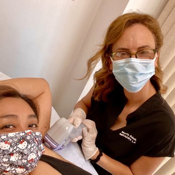 Advanced Aesthetics - Maria doing my left underarm - Skin Care Near Me - Beverly Hills, California