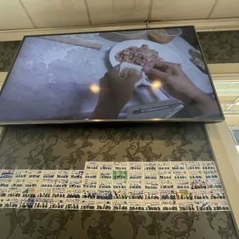 Aj Shanghai - Wall decor of cat shaped punched out loyalty cards & homemade video of handmaid dumplings - Shanghainese Near Me - Lyndhurst Twp, New Jersey Aj Shanghai - Wall decor of cat shaped punched out loyalty cards & homemade video of handmaid dumplings - Shanghainese Near Me - Lyndhurst Twp, New Jersey