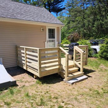 Superior Handyman Solutions - 8 x 10 deck with horizontal slat railings - Handyman Near Me