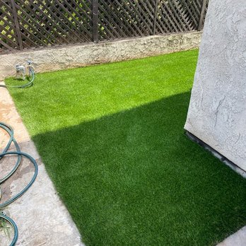 Turf N Go - Completed Turf on Side Patio - Landscaping Near Me - Fullerton , California