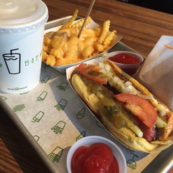 Shake Shack River North - Shake-cagohot dog combo w cheese fries & vanilla shake ! - Burgers Near Me - Chicago, Illinois Shake Shack River North - Shake-cagohot dog combo w cheese fries & vanilla shake ! - Burgers Near Me - Chicago, Illinois