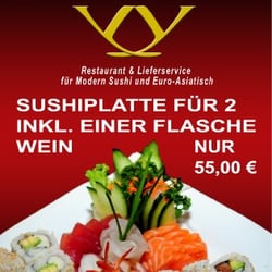 Yak & Yeti - Eine Falsche Wein Gratis zu einer Sushiplatte für 2