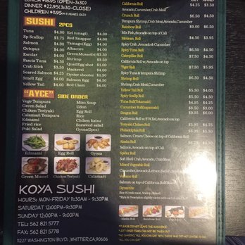 KOYA SUSHI - Japanese Near Me - Whittier, California