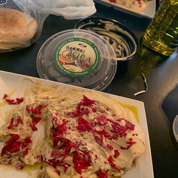 Hummus Achla - hummus with chicken shawarma it's delicious i can't believe that hummus from paradise - Mediterranean Near Me - Hallandale Beach, Florida Hummus Achla - hummus with chicken shawarma it's delicious i can't believe that hummus from paradise - Mediterranean Near Me - Hallandale Beach, Florida