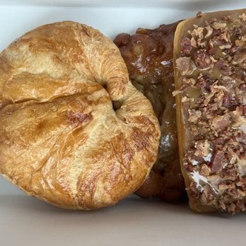 Happy Donuts - Croissant, Bacon Maple Bar, and Apple Fritter Donut (hidden) - Donuts Near Me - Kent, Washington