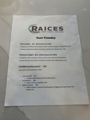 Menu photo 4 Raices Jacksonville, FL Menu photo 4 Raices Jacksonville, FL