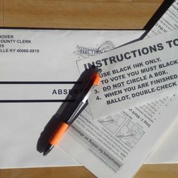 Shelby County Clerk's Office - Absentee Ballot with clear directions for voting