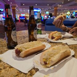 So. Point Hot Dog cart, and bar close by.