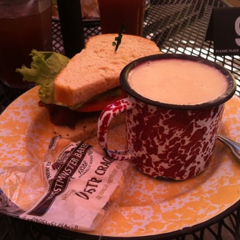 The Courtyard Cafe - The B.L.A.S.T with a cup of the smoked salmon chowder - Bakeries Near Me - Port Townsend, Washington The Courtyard Cafe - The B.L.A.S.T with a cup of the smoked salmon chowder - Bakeries Near Me - Port Townsend, Washington