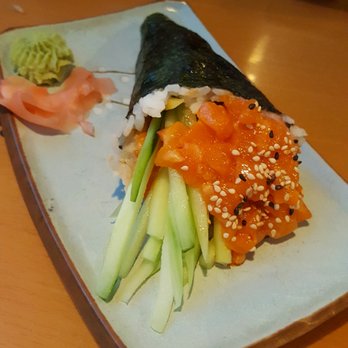 Tokyo 101 - Spicy Salmon Handroll - Japanese Near Me - Wilmington, North Carolina Tokyo 101 - Spicy Salmon Handroll - Japanese Near Me - Wilmington, North Carolina