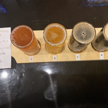 V Pizza + Tap Garden - Beer Flight - great size and pours! - Italian Near Me - Fleming Island, Florida V Pizza + Tap Garden - Beer Flight - great size and pours! - Italian Near Me - Fleming Island, Florida